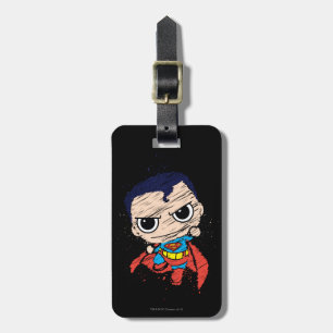 Etiqueta De Bagagem Mini esboço do Super-Homem - Voando