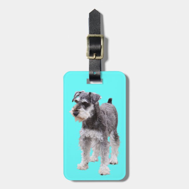 Etiqueta De Bagagem Miniature Schnauzer (Frente Vertical)