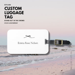 Etiqueta de bagagem minimalista com Arco