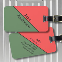 Minimalista de 45 graus vermelho e verde