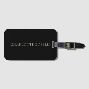 Etiqueta De Bagagem Minimalista Elegante Clássico Profissional Simples