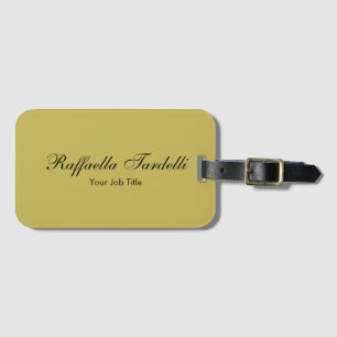 Etiqueta De Bagagem Minimalista personalizado personalizado cor dourad