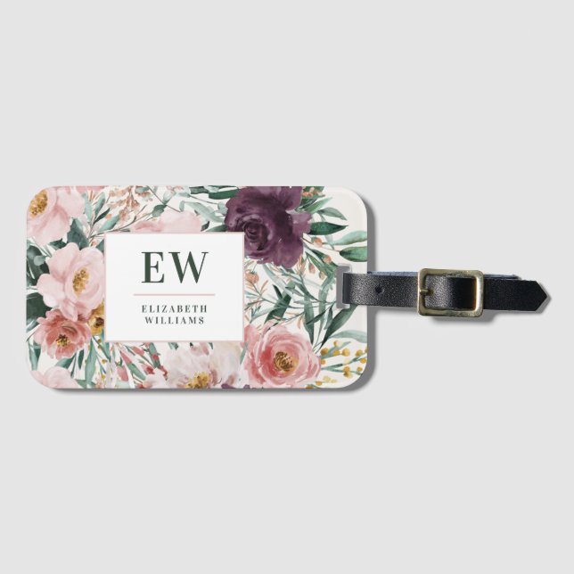 Etiqueta De Bagagem Minúscula elegante  (Frente Horizontal)