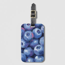 Etiqueta De Bagagem Mirtilos | Frutas Pintadas a Aquarela