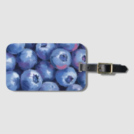 Etiqueta De Bagagem Mirtilos | Frutas Pintadas a Aquarela