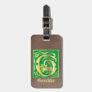Etiqueta De Bagagem Mítica do século XVI cria Capital Decorativo G