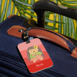 Etiqueta De Bagagem Miudezas De Porcos Cheiros Flores Corais