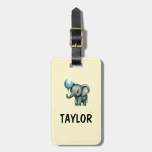 Etiqueta De Bagagem Mochila Colorida Personalizada do Elefante
