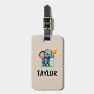 Etiqueta De Bagagem Mochila Colorida Personalizada do Elefante