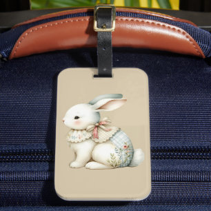 Etiqueta De Bagagem Mochila com Cordão Charme de Coelho Cottagecore
