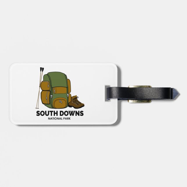 Etiqueta De Bagagem Mochila Parque Nacional South Downs (Traseira Horizontal)