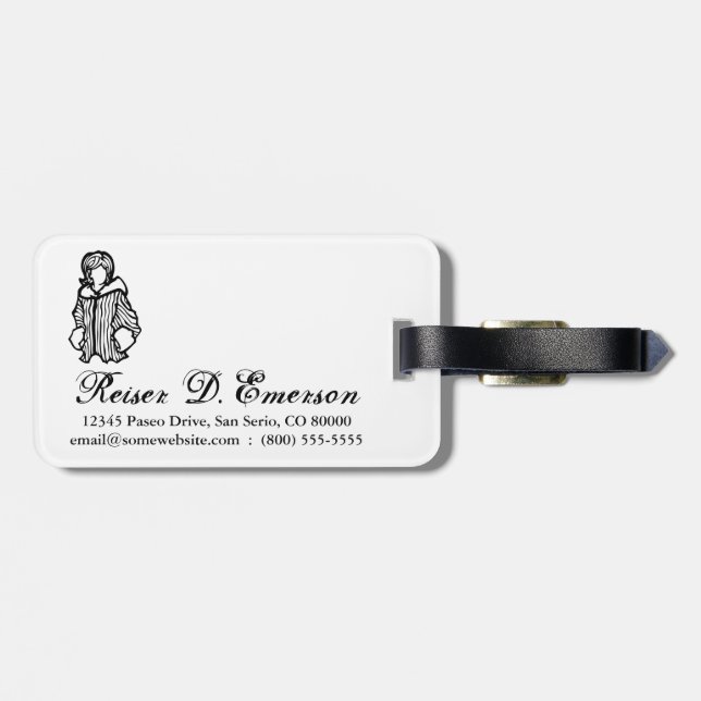 Etiqueta De Bagagem moda (Traseira Horizontal)