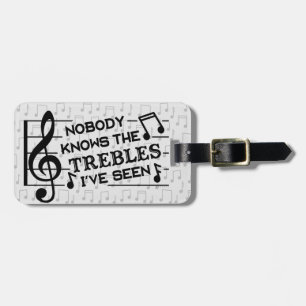 Etiqueta De Bagagem Modelo conhecido engraçado da piada do triplo do