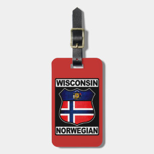 Etiqueta De Bagagem Modelo da Bagagem Americana de Wisconsin