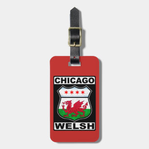 Etiqueta De Bagagem Modelo de Bagagem Americana de Chicago