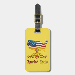 Etiqueta De Bagagem Modelo de Bagagem de Raízes de Espanha Americana