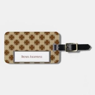 Etiqueta De Bagagem Modelo de Brown Clover Ribbon por Kenneth Yoncich