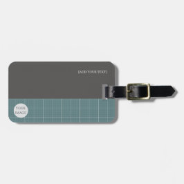 Etiqueta De Bagagem Modern Blueprint Geometric Grid Lugagge Tag LT01