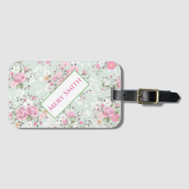 Etiqueta De Bagagem Modern Floral Seu Nome