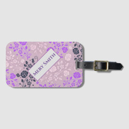 Etiqueta De Bagagem Modern Floral Seu Nome