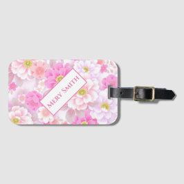 Etiqueta De Bagagem Modern Floral Seu Nome