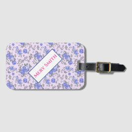 Etiqueta De Bagagem Modern Floral Seu Nome