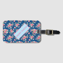 Etiqueta De Bagagem Modern Floral Seu Nome