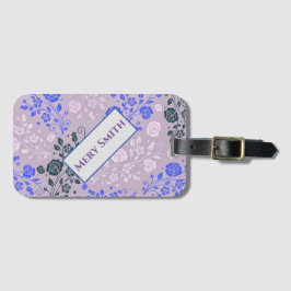Etiqueta De Bagagem Modern Floral Seu Nome
