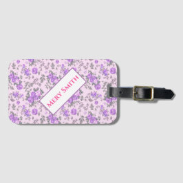 Etiqueta De Bagagem Modern Floral Seu Nome