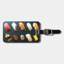 Etiqueta De Bagagem Modern Sushi Grid – Elegant Japanese Luggage Tag