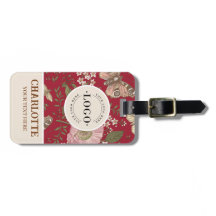 Modern Trendy Wildflower Floral Monograma Botânico