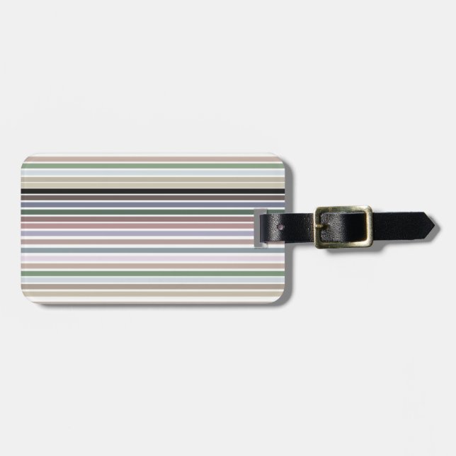 Etiqueta de Bagagem Moderna com faixas (Frente Horizontal)