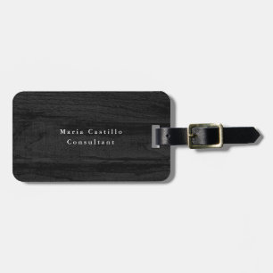 Etiqueta De Bagagem Moderna Minimalista de Madeira de Cinzas Elegante