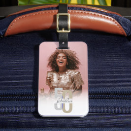 Etiqueta De Bagagem Moderno Cinquenta e fabuloso 50º aniversário do El