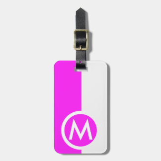 Etiqueta De Bagagem Moderno - Duas Toneladas Rosa, Monograma