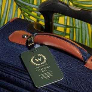 ETIQUETA DE BAGAGEM MODERNO RETIREMENT GOLF MONOGRAMA SORTE GOLFE BAG