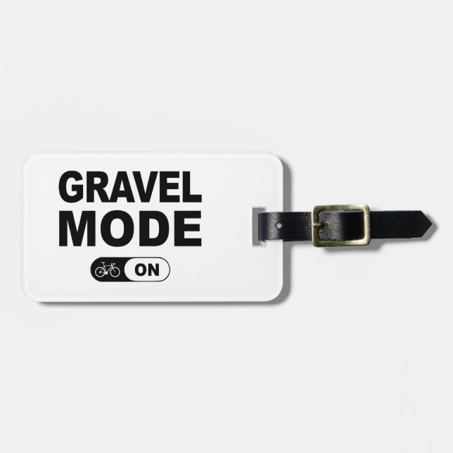 Etiqueta De Bagagem Modo Gravel ativado (Frente Horizontal)