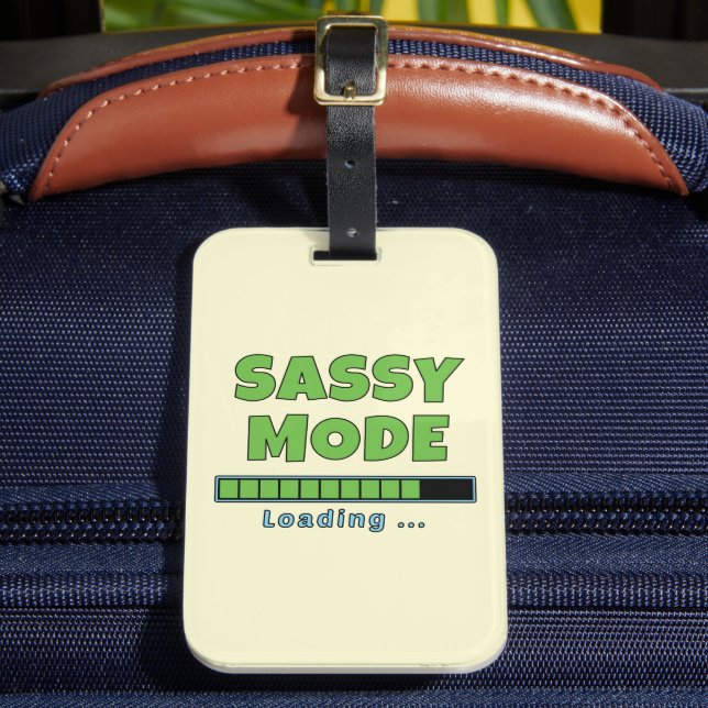 Etiqueta De Bagagem Modo Sassy Carregando … (Frente Insitu 2)