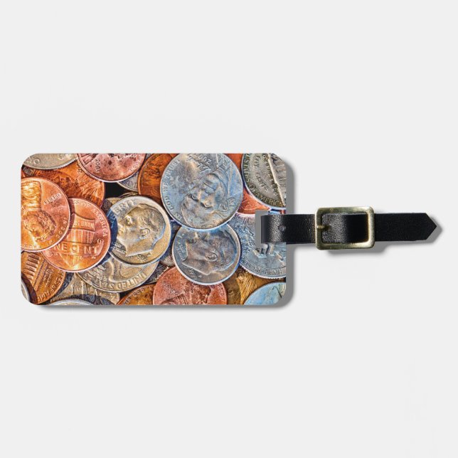 Etiqueta De Bagagem Moeda Codificada (Frente Horizontal)