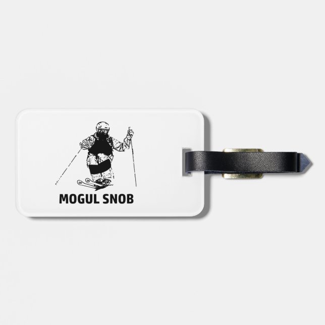 Etiqueta De Bagagem Mogul Skiing Snob (Traseira Horizontal)