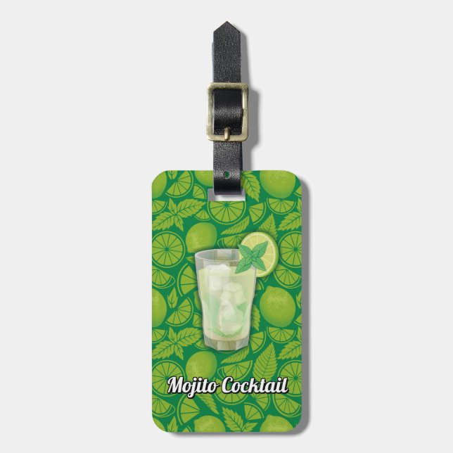Etiqueta De Bagagem Mojito (Frente Vertical)