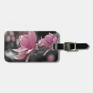 Etiqueta De Bagagem Molho Rosa Japonês Magnolia