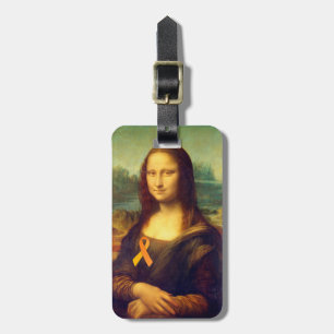 Etiqueta De Bagagem Mona Lisa Com Fita Laranja