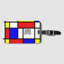 Etiqueta De Bagagem Mondrian inspirou