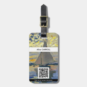 Etiqueta De Bagagem Monet - veleiro do Petit-Gennevilliers - Código QR