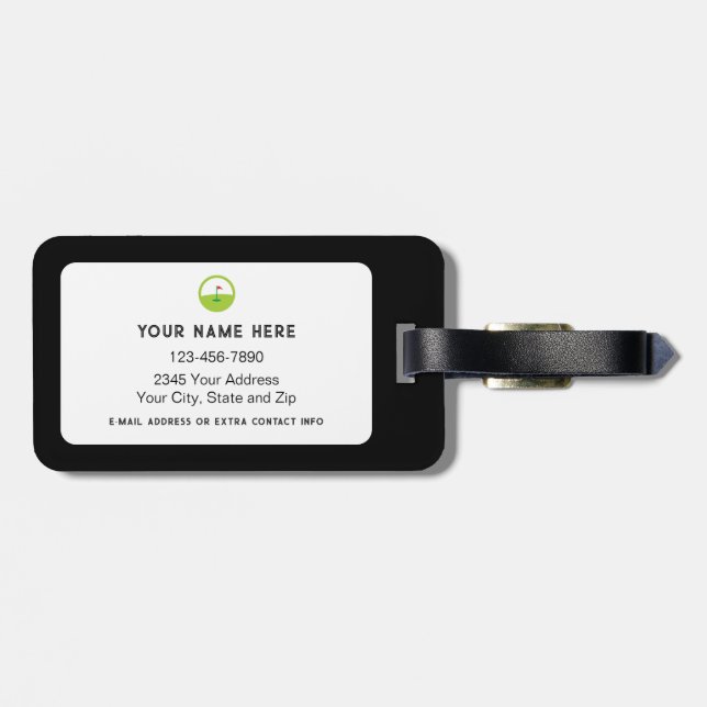 Etiqueta De Bagagem Monogram Funny Golf Saying Bag Personalized (Traseira Horizontal)