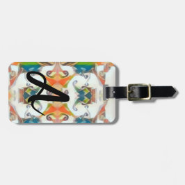 Etiqueta De Bagagem Monograma A Marca de Bagagem Nome Endereço Telefon