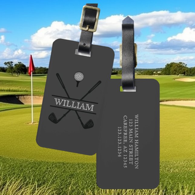 Etiqueta De Bagagem Monograma Cross Club Personalizado (Criador carregado)