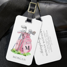Monograma de Golfista Senhora Pink Lady