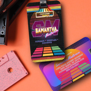 Etiqueta de Bagagem Monograma de Letra Inicial VHS
